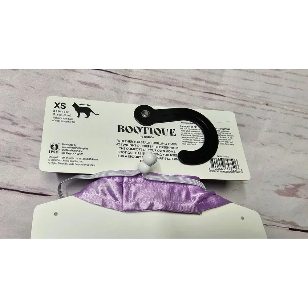 BOOTIQUE XS PURPLE PRINCESS 2 PIECE CAT COSTUME SET BRAND NEW!!